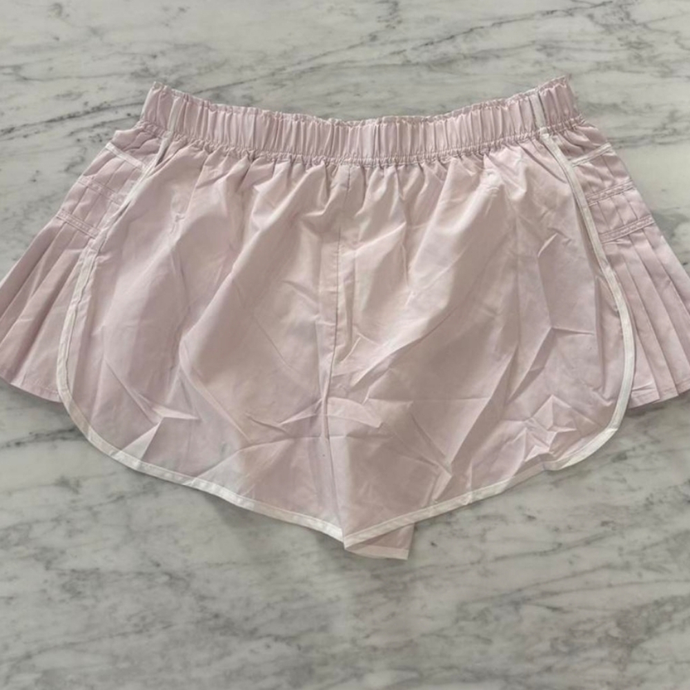 🩷FP Movement Easy Tiger Pleated Athletic Shorts Rose Wash Color - Picture 6 of 7